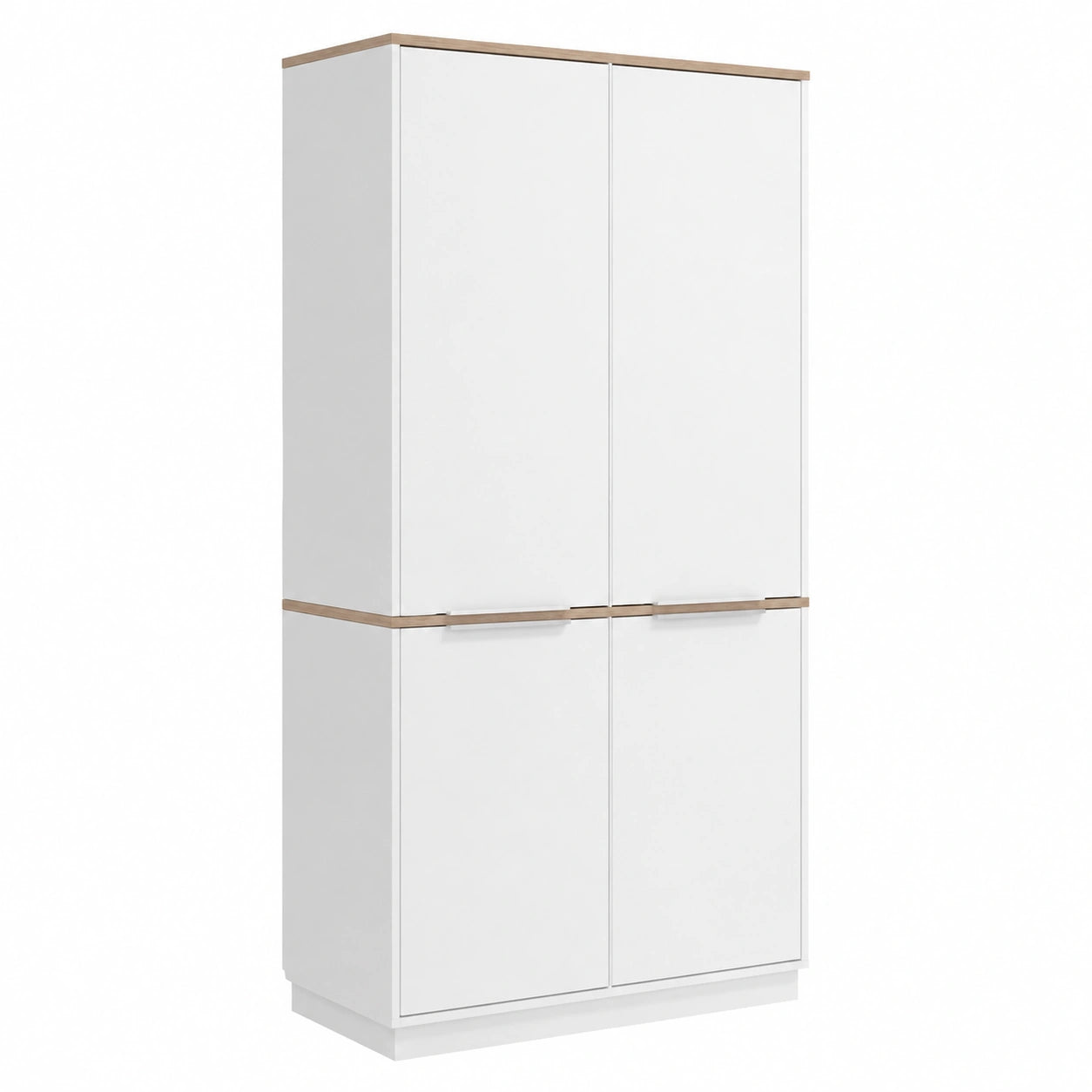 Libreria Vicco Betti Bianca/Sonomano 82x179 cm con 6 Ripiani, Compatibile con Altri Mobili della Serie