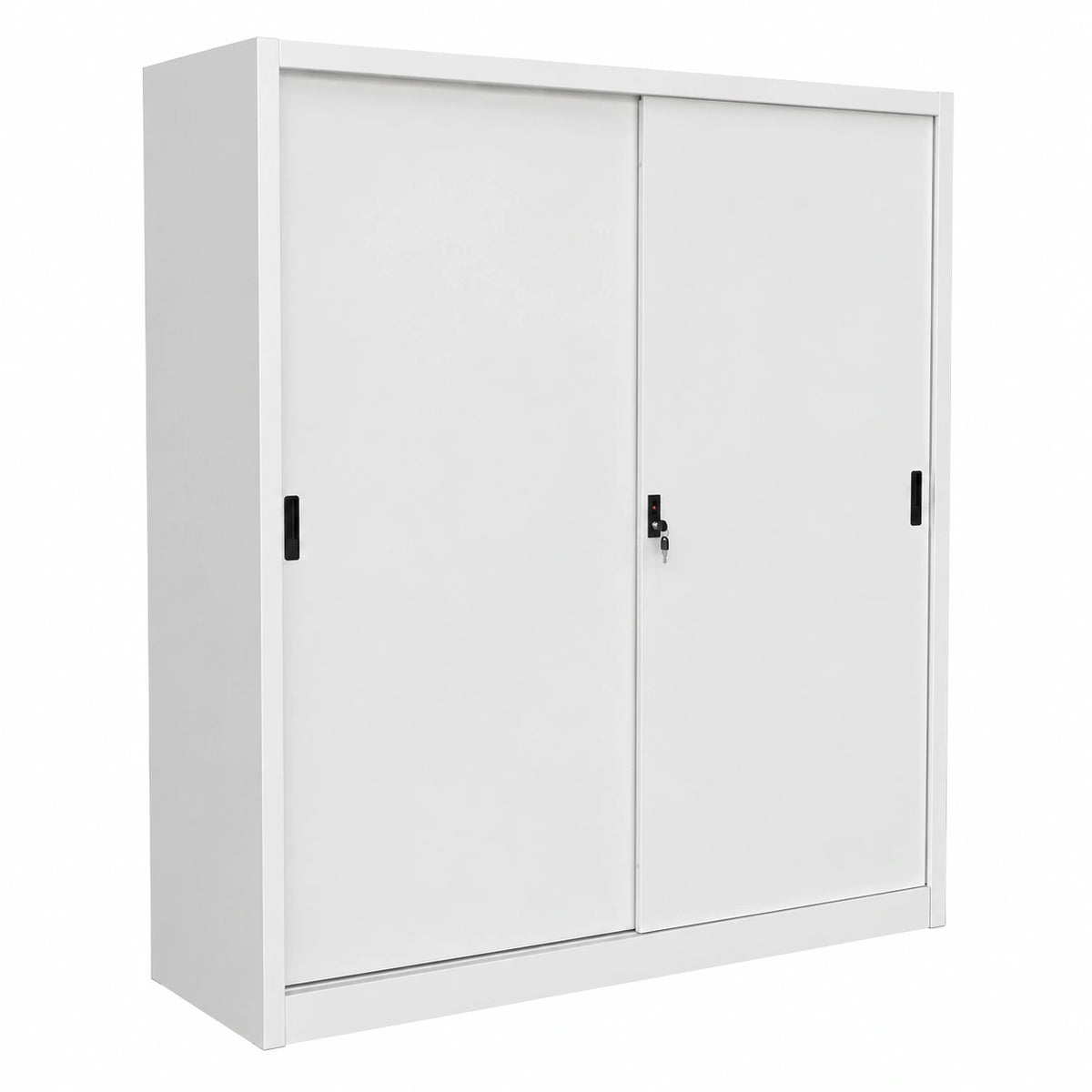 Armadio da Ufficio in Metallo con Ante Scorrevoli 150x45x200 cm