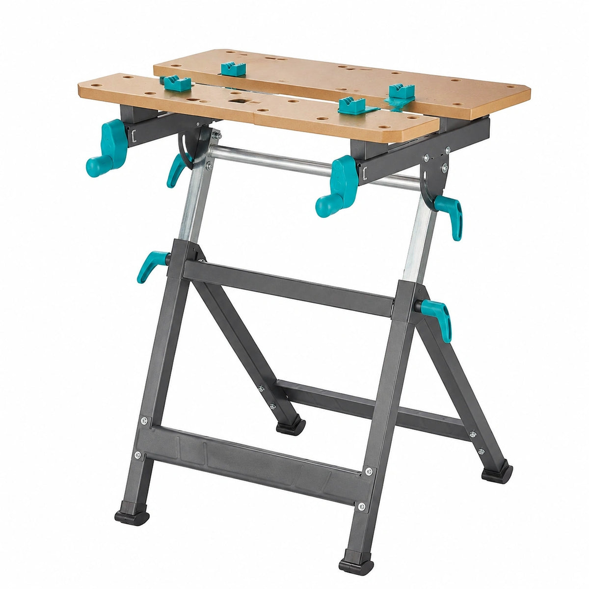 Banco da Lavoro Wolfcraft Master 650 Ergo Regolabile in Altezza con Ripiano Aggiuntivo