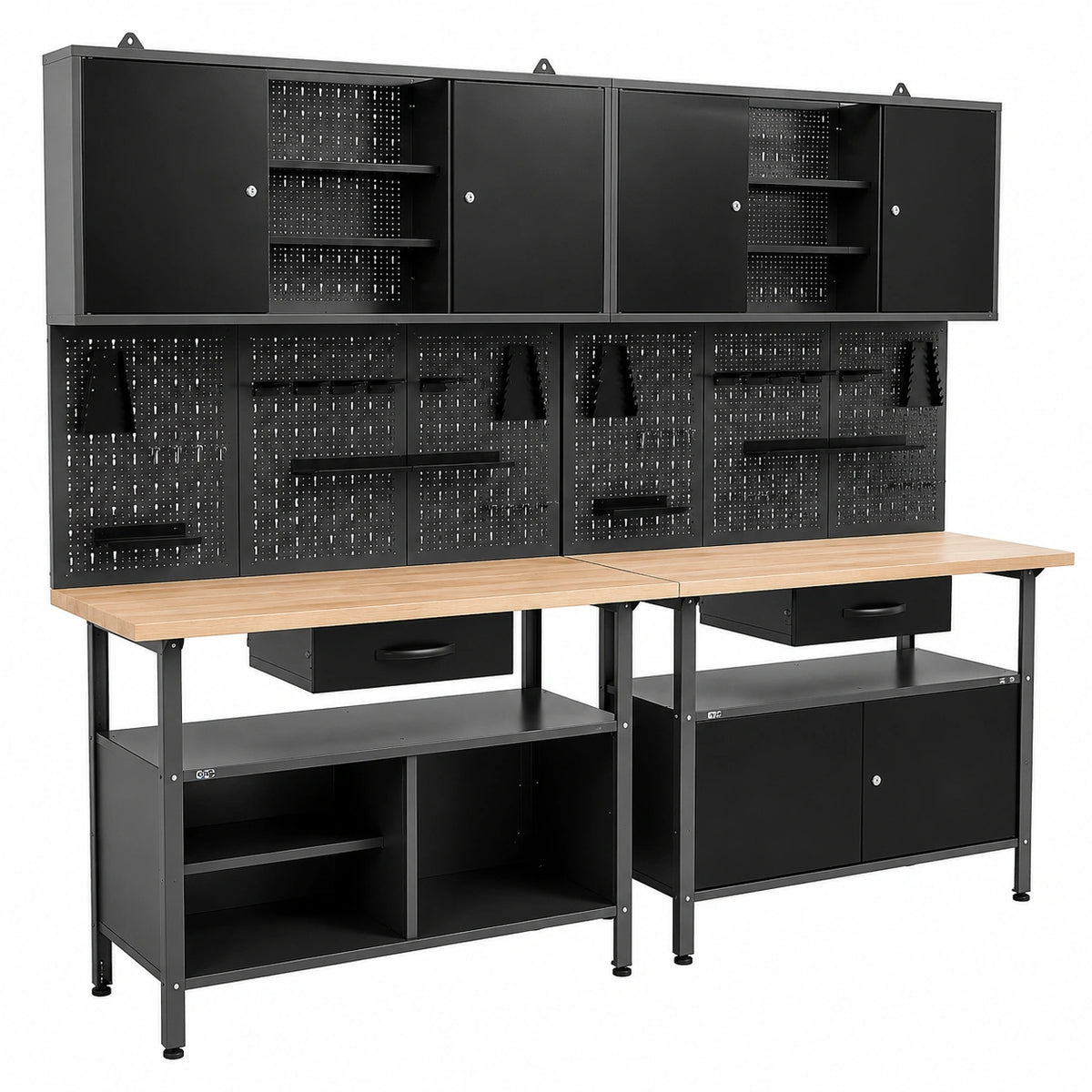 Set Officina Completo con Banco Lavoro e Armadietti
