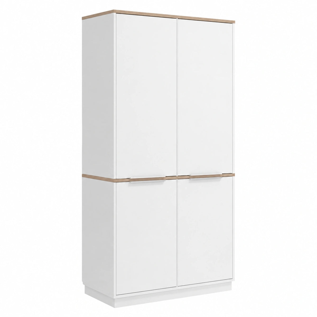 Libreria Vicco Betti Bianca/Sonomano 82x179 cm con 6 Ripiani, Compatibile con Altri Mobili della Serie