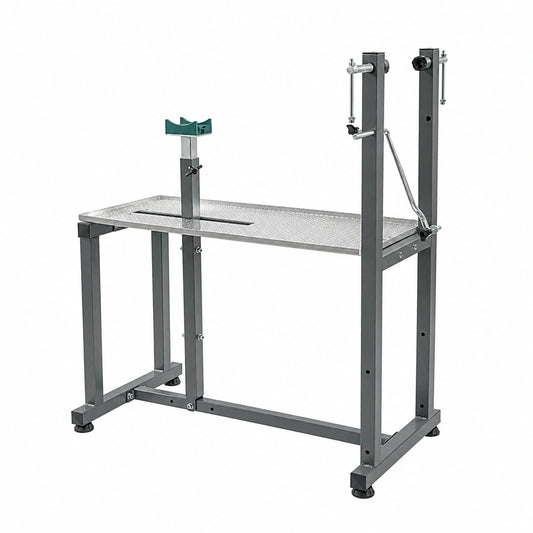 Banco da Lavoro Professionale in Acciaio S235, Nero, 78x48x102 cm