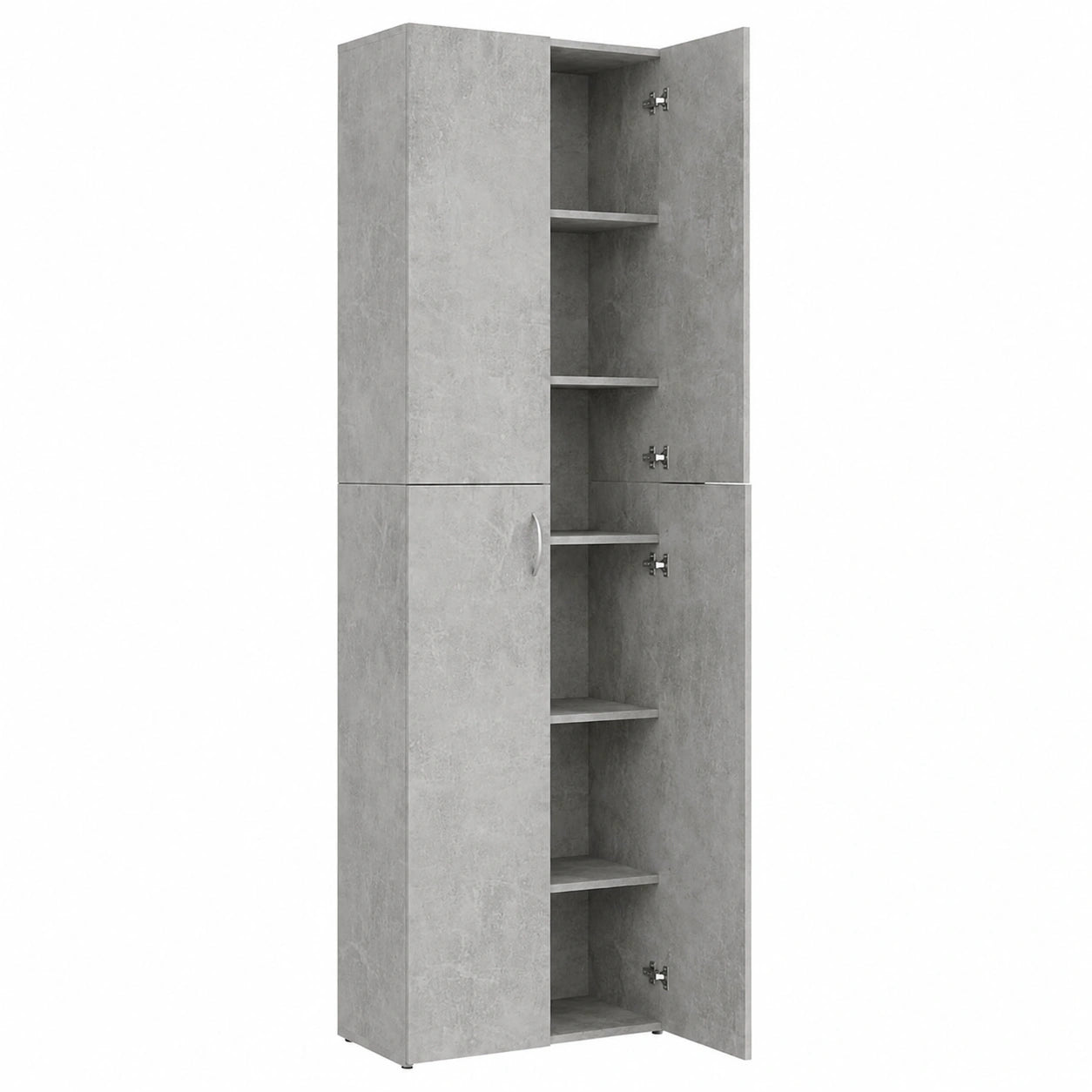 Armadio Archiviazione Ufficio in Truciolato Grigio 60x32x190 cm