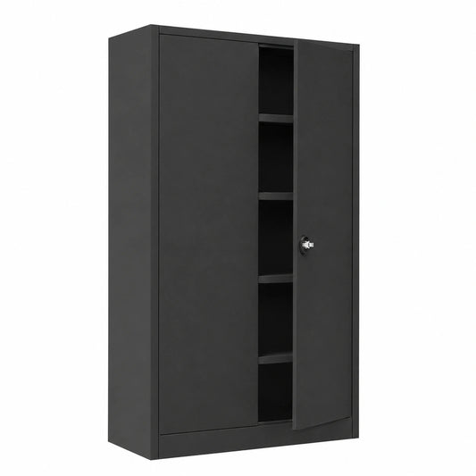 ITALFROM Armadio Ufficio in Metallo 100x60x200 cm, Consegna Veloce