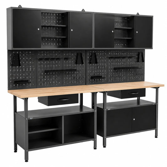 Set Officina Completo con Banco Lavoro e Armadietti
